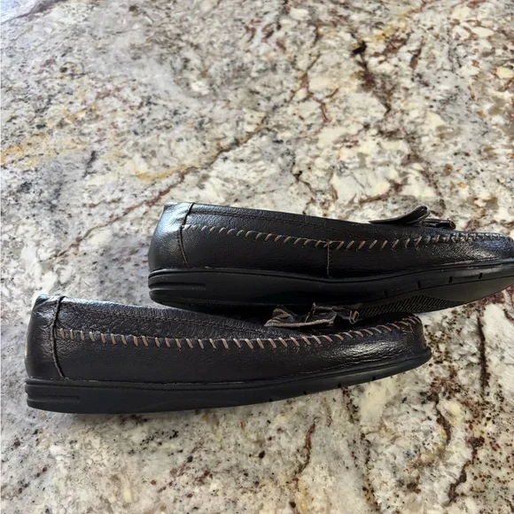 Dr. Scholl's Dark Brown Leather Fringe Loafers - Picture 2 of 6
